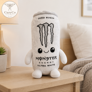 Monster Energy Ultra White Plush Can Cute Stuffed Toy 2026 Limited Edition