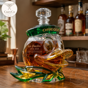 Oregon Ducks 150th Anniversary Crystal Decanter Collector Edition