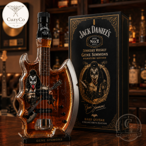 Gene Simmons Signature Bass Guitar Whiskey Decanter Limited Edition