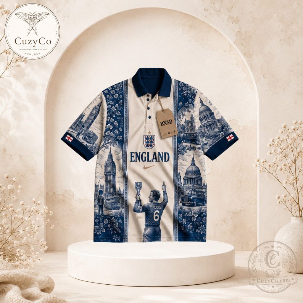 England National Team 1966 Heritage Polo Shirt Premium Edition England National Team 1966 Heritage Polo Shirt Premium Edition