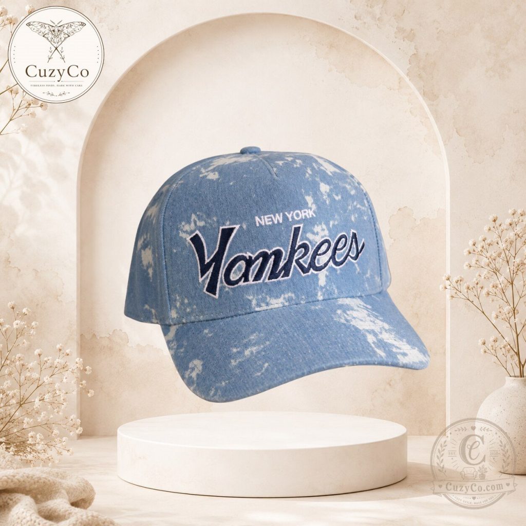 New York Yankees Blue Acid Wash Baseball Cap New York Yankees Blue Acid Wash Baseball Cap